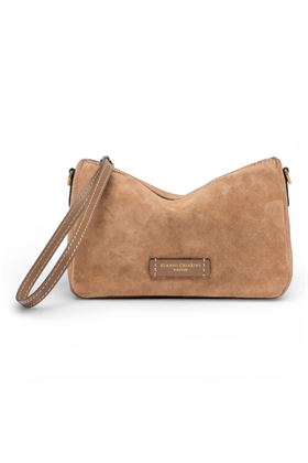 Pochette Gianni Chiarini in camoscio colore caramello. GIANNI CHIARINI | 10224-CARAMEL